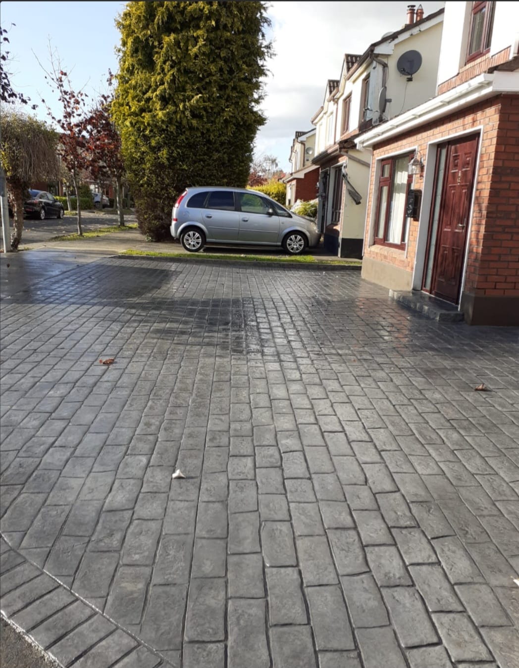 Devant de maison en béton imprimé