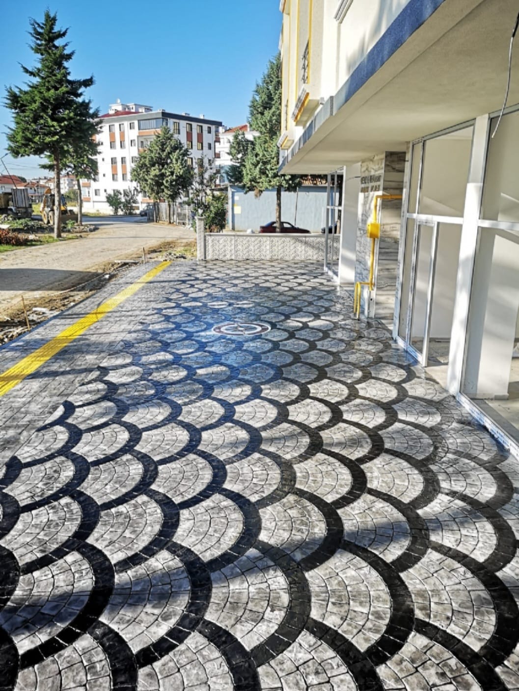 Parc et résidence béton décoratif